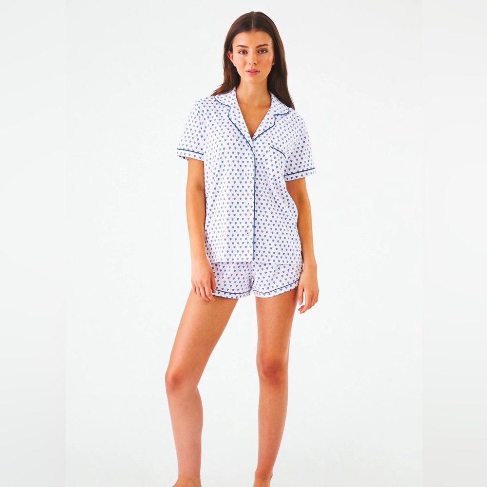 Roller Rabbit White and Blue Short Pajama Set